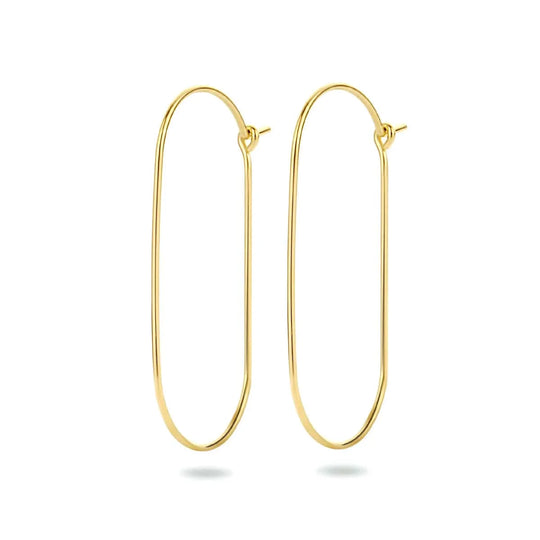 Zilver vergulde oorringen paperclip