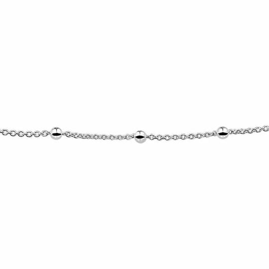 Zilveren armband anker en bolletjes 3,0 mm