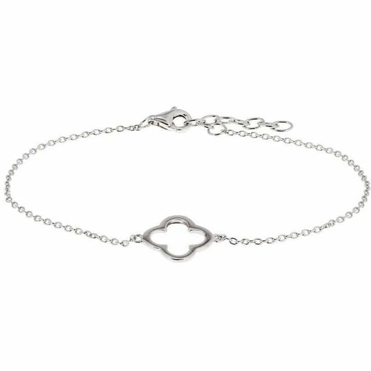 Zilveren armband bloem 1,2 mm 16,5 + 2,5 cm