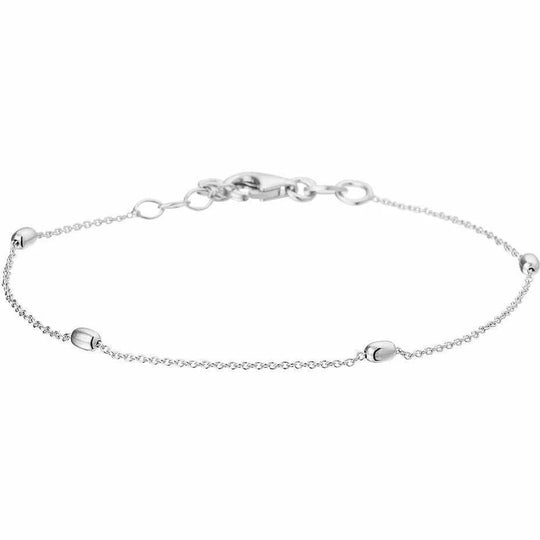 Zilveren armband bolletjes 1,0 mm 17+ 2 cm