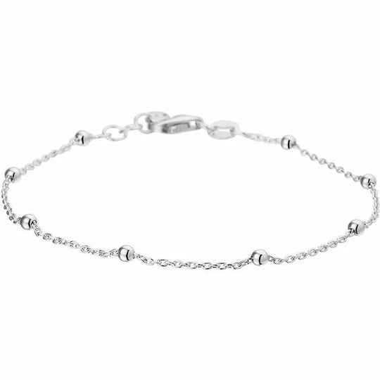 Zilveren armband bolletjes 1,2 mm 17 + 2 cm