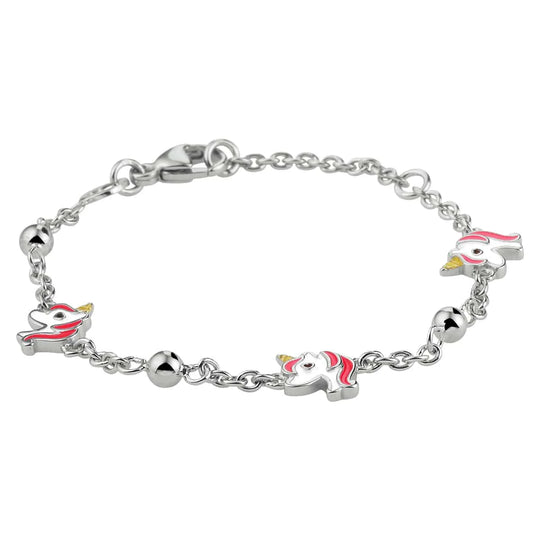 Zilveren armband eenhoorn