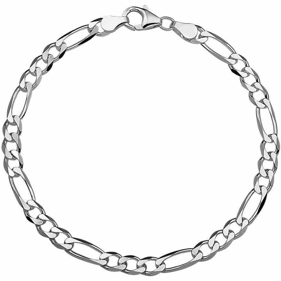 Zilveren armband figaro 4,5 mm - Armbanden