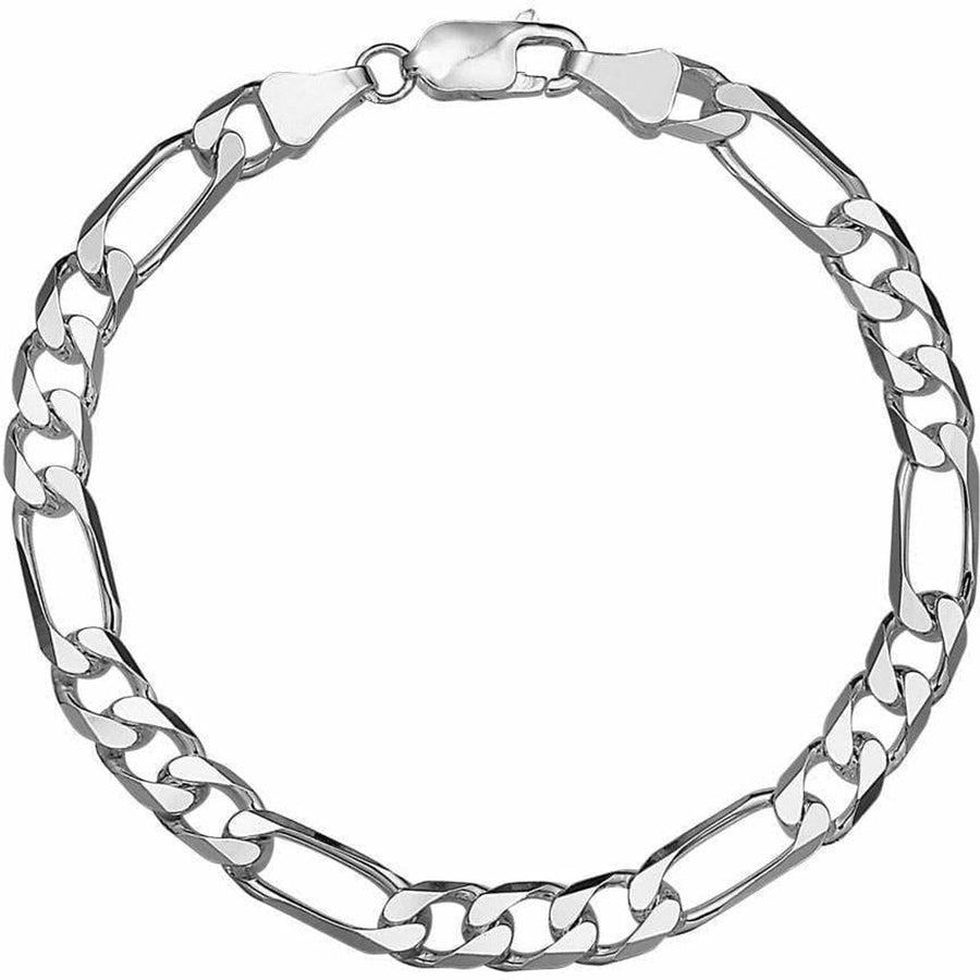 Zilveren armband figaro 6,0 mm 21 cm - Armbanden