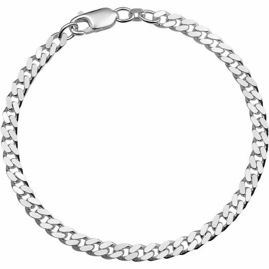 Zilveren armband geslepen gourmet 4,3 mm