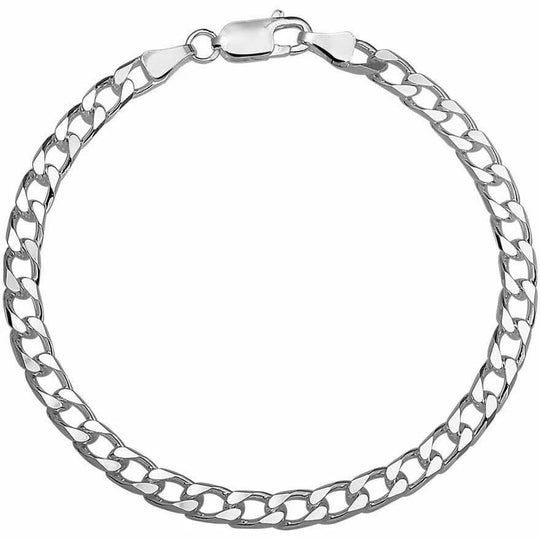 Zilveren armband geslepen gourmet 5,0 mm 20 cm