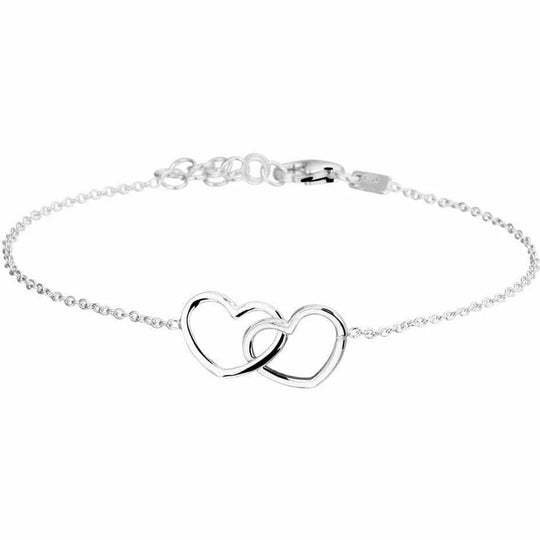 Zilveren armband hart 1,2 mm 16 + 3 cm