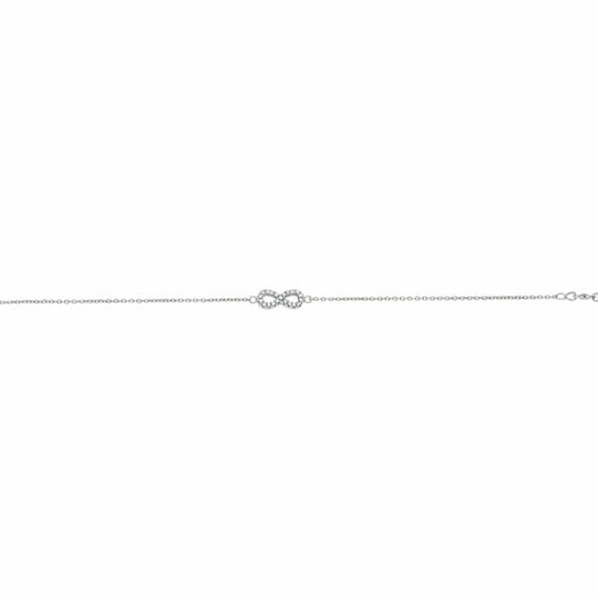 Zilveren armband infinity zirkonia