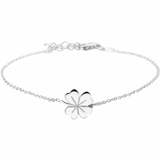 Zilveren armband klaver 1,0 mm 17 + 3 cm