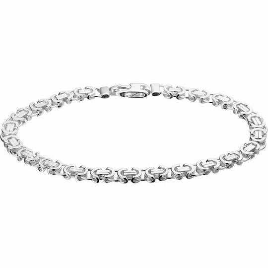 Zilveren armband konings plat 5,5 mm 20 cm