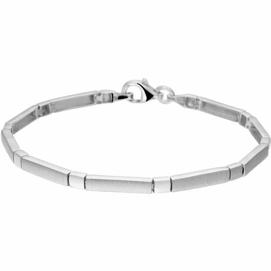 Zilveren armband poli/mat 3,5 mm 19 cm