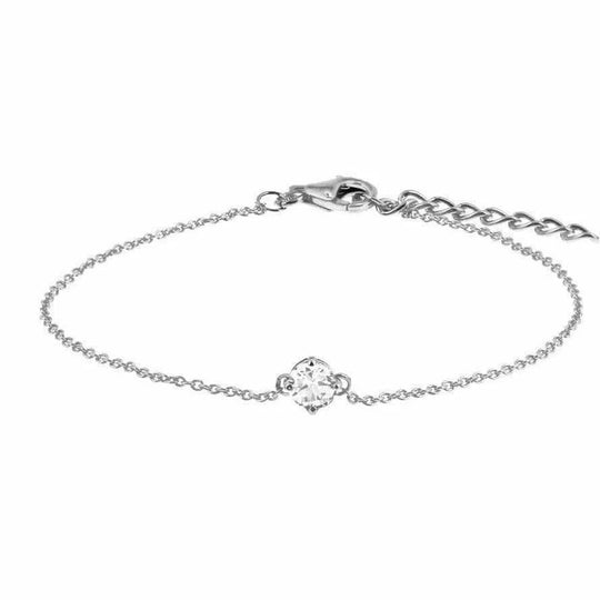 Zilveren armband zirkonia 16,5 + 2,5 cm