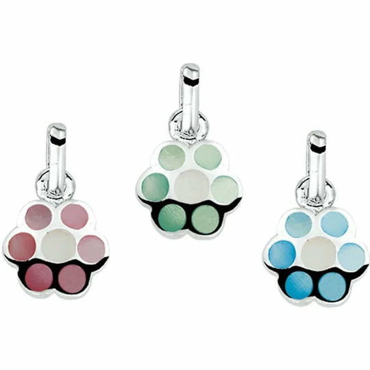 Zilveren assortiment hanger bloem