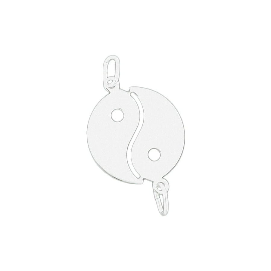 Zilveren breekplaatje ying yang - Hangers