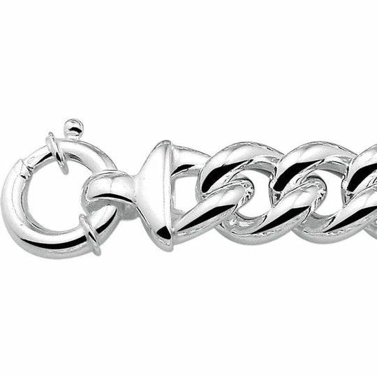 Zilveren collier gourmet 16 mm 45 cm