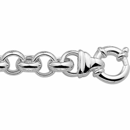 Zilveren collier jasseron 11 mm