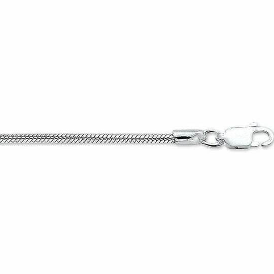 Zilveren collier slang rond 2,0 mm