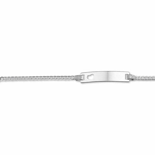 Zilveren graveerarmband gourmet plaat 4,2 mm 11 - 13 cm