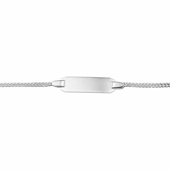 Zilveren graveerarmband gourmet plaat 5 mm 9 - 11 cm