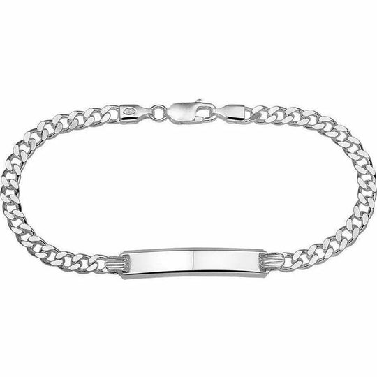 Zilveren graveerarmband gourmet plaat 6 mm 19 cm