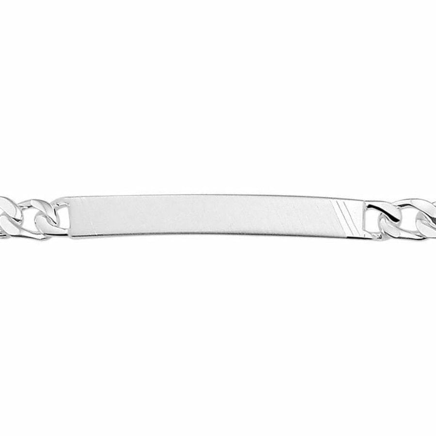 Zilveren graveerarmband gourmet plaat 6 mm 20 cm - Armbanden