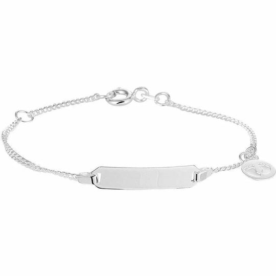 Zilveren graveerarmband gourmet voetjes 11 - 13 cm