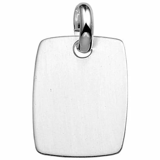 Zilveren graveerhanger poli/mat