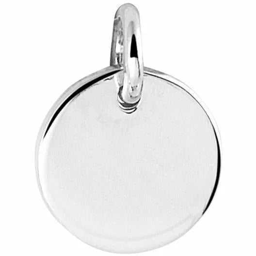 Zilveren graveerhanger rond