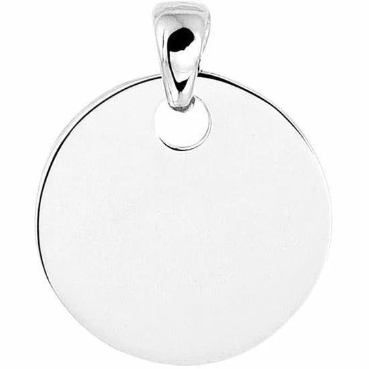 Zilveren graveerhanger rond