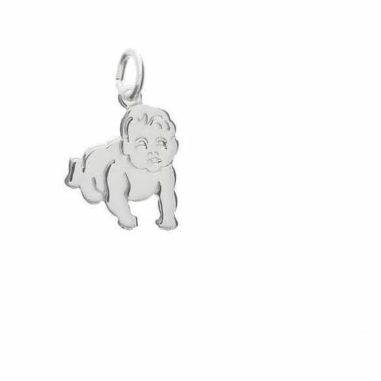 Zilveren hanger baby