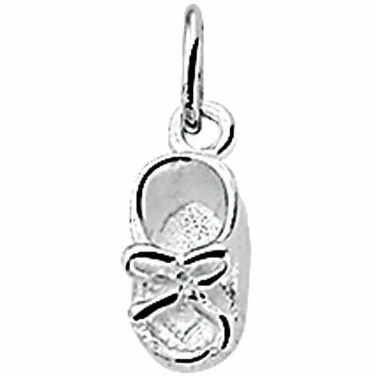 Zilveren hanger babyschoen
