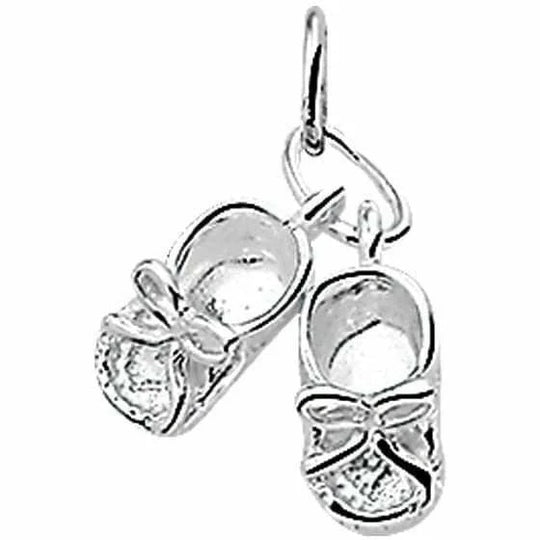 Zilveren hanger babyschoentjes