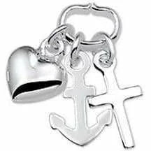 Zilveren hanger geloof, hoop en liefde