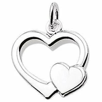 Zilveren hanger hart