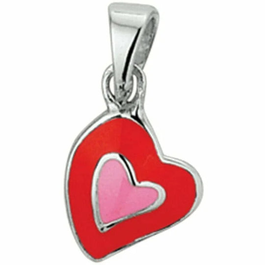 Zilveren hanger hart