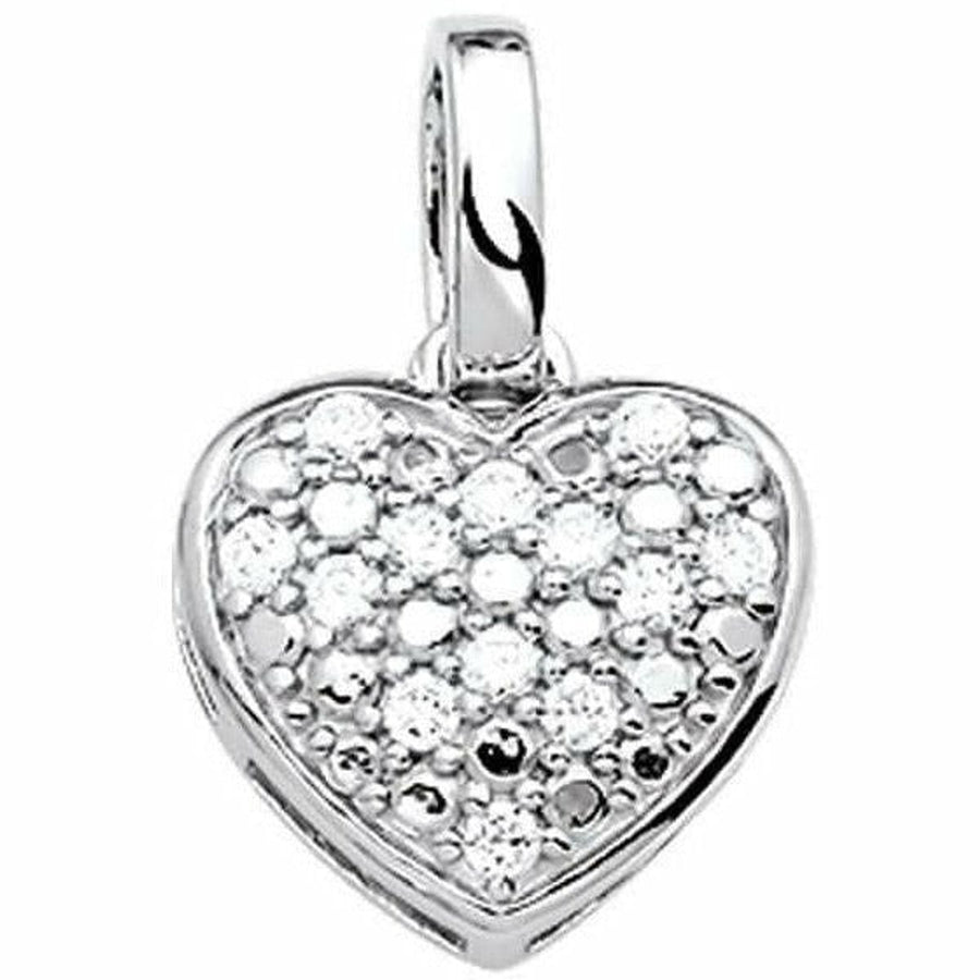 Zilveren hanger hart zirkonia - Hangers