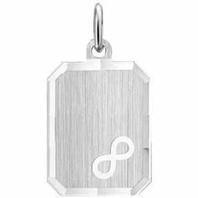 Zilveren hanger infinity poli/mat gediamanteerd