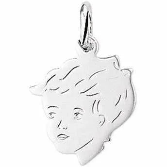 Zilveren hanger jongen