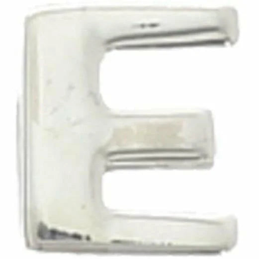 Zilveren hanger letter e