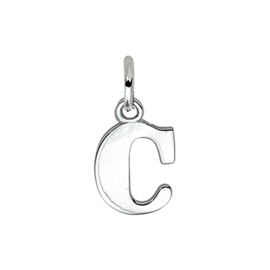 Zilveren hanger letter