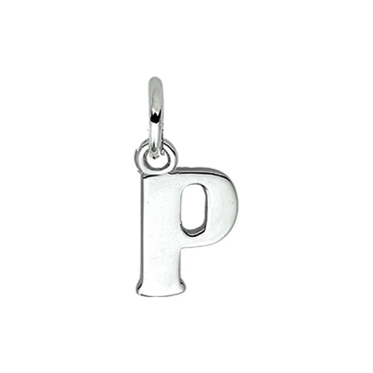 Zilveren hanger letter