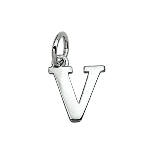 Zilveren hanger letter