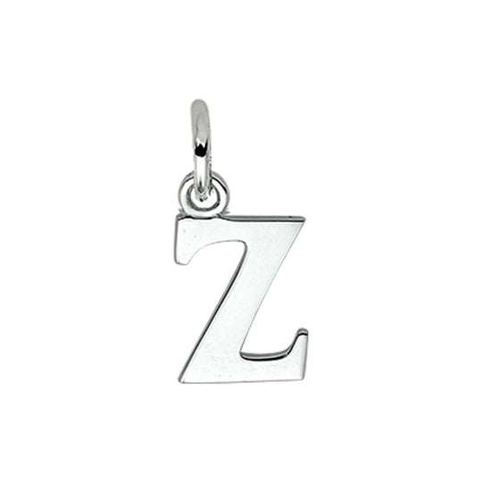 Zilveren hanger letter