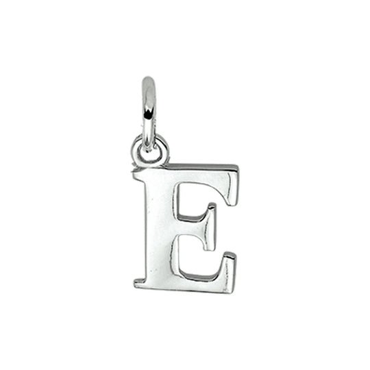 Zilveren hanger letter