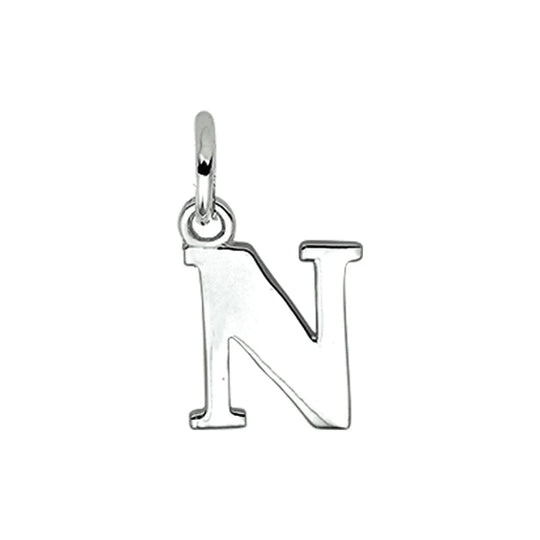 Zilveren hanger letter