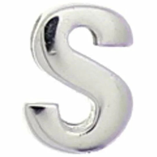Zilveren hanger letter s