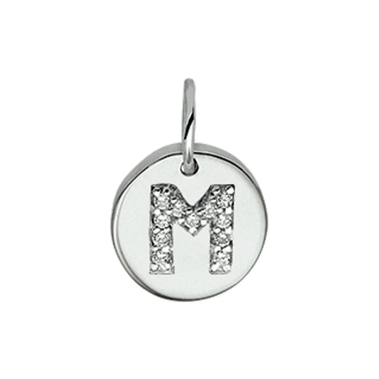 Zilveren hanger letter zirkonia