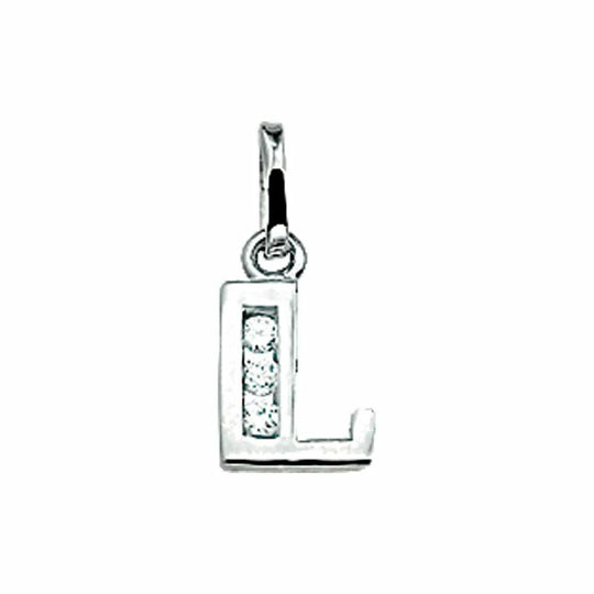 Zilveren hanger letter zirkonia