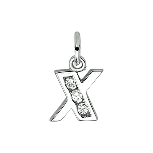 Zilveren hanger letter zirkonia