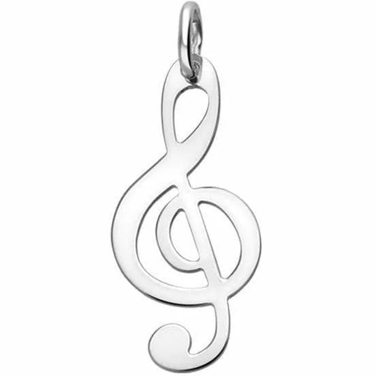 Zilveren hanger muzieknoot